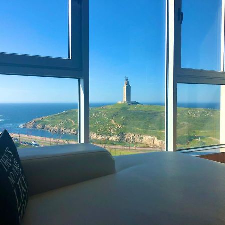 Parking, Vistas Al Mar Y Tres Habitaciones A Coruña Eksteriør billede