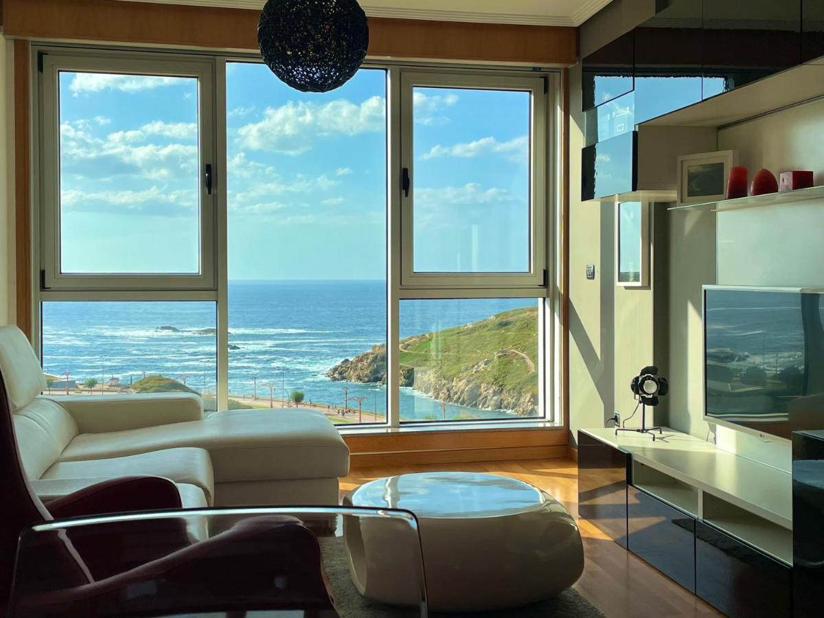 Parking, Vistas Al Mar Y Tres Habitaciones A Coruña Eksteriør billede